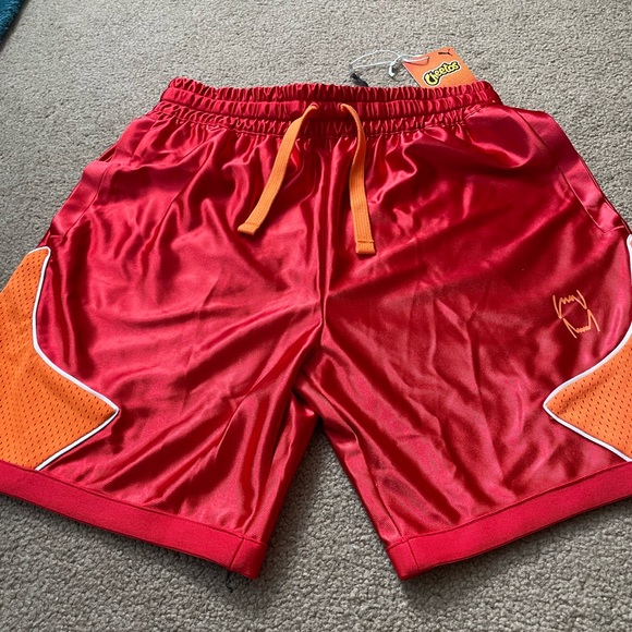 PUMA Basketball x Cheetos Dazzle Shorts “Rickie Orange” (Men’s Size Small) NWT - Picture 3 of 13